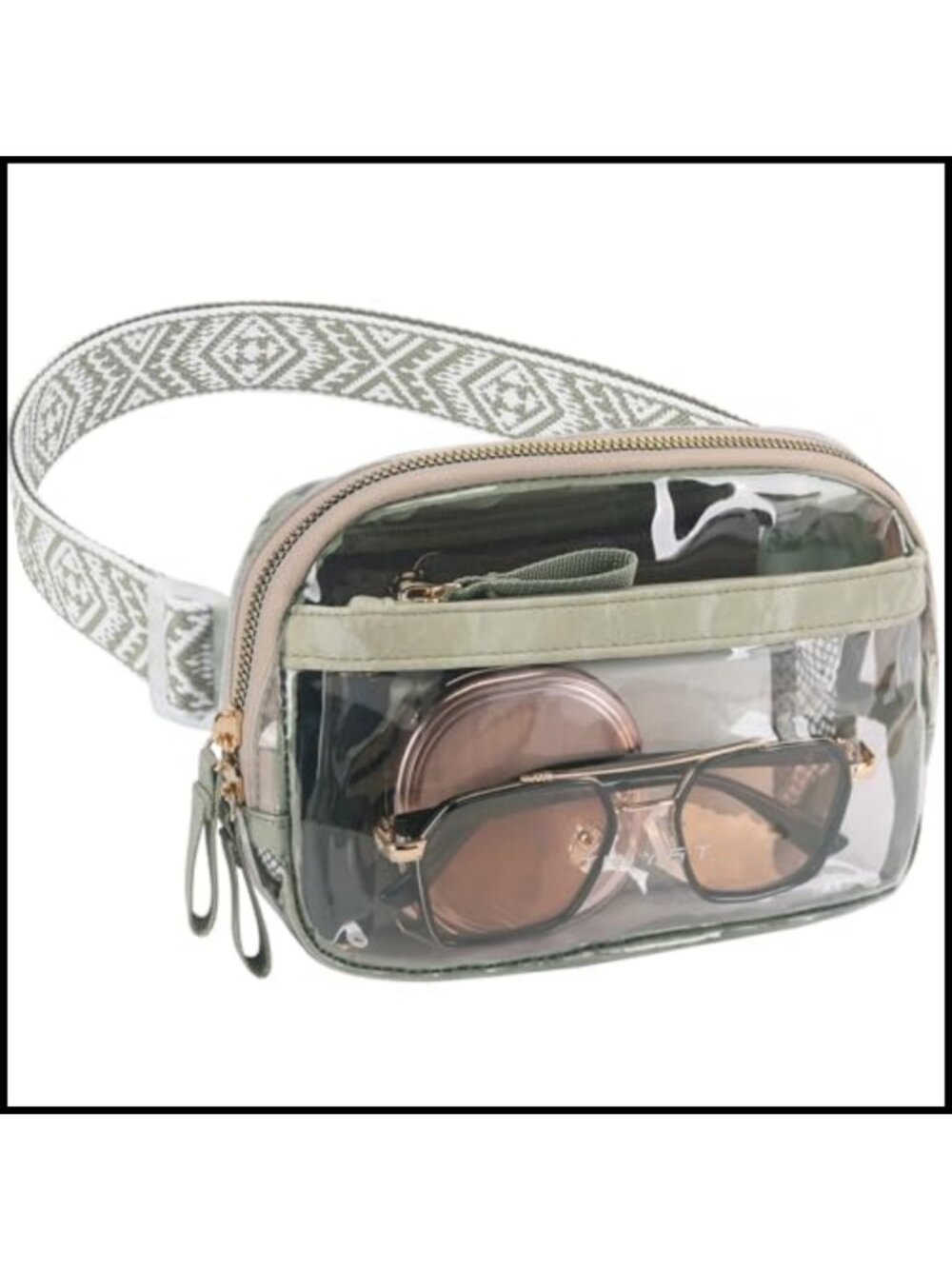 Clear Belt Bag Small Waterproof PVC Fanny Pack Stadium Approved
